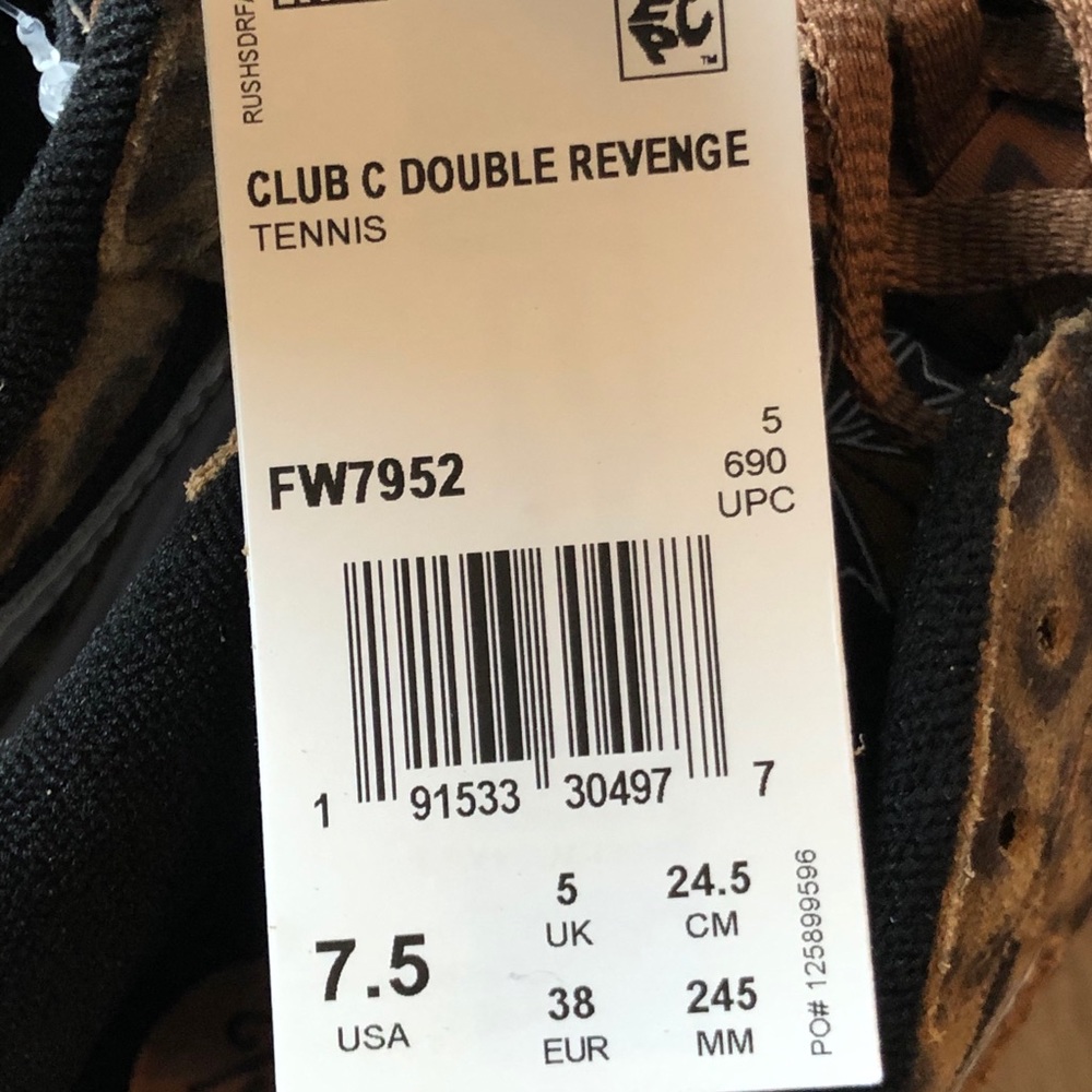 Reebok Club C Double Leopard Print Leather Sneaker - Picture 11 of 11